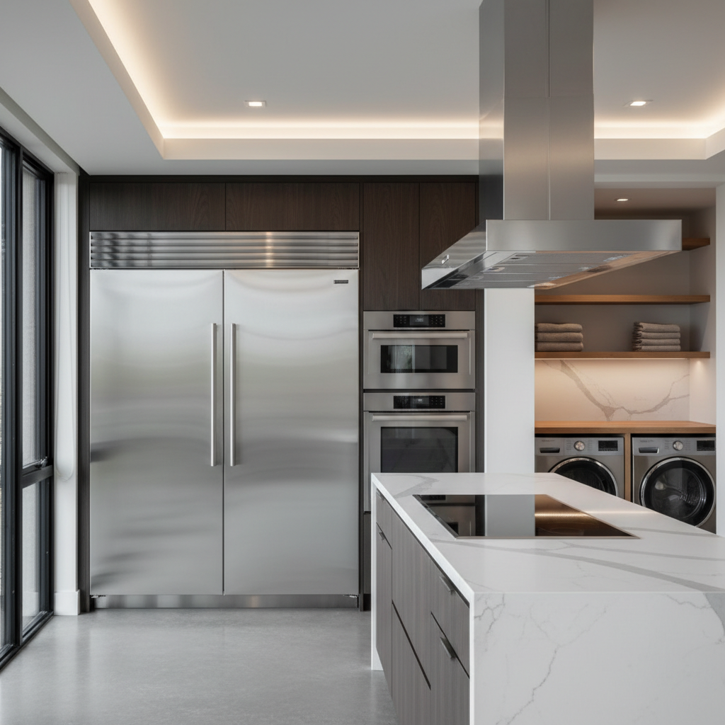 Premium household appliances in a luxury home